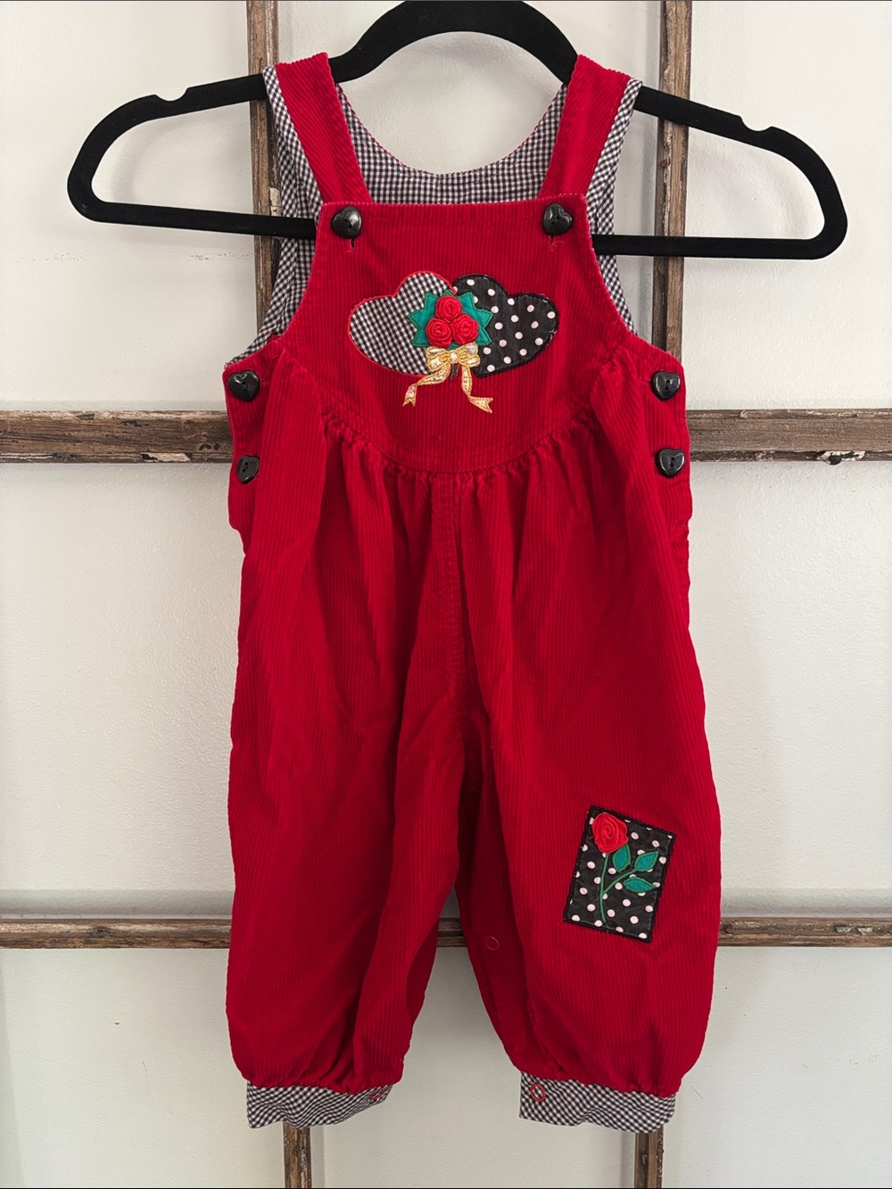 Vintage 90s corduroy toddler bib overalls